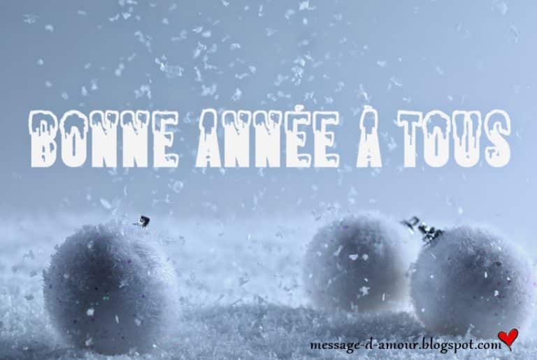 bonne année à tous