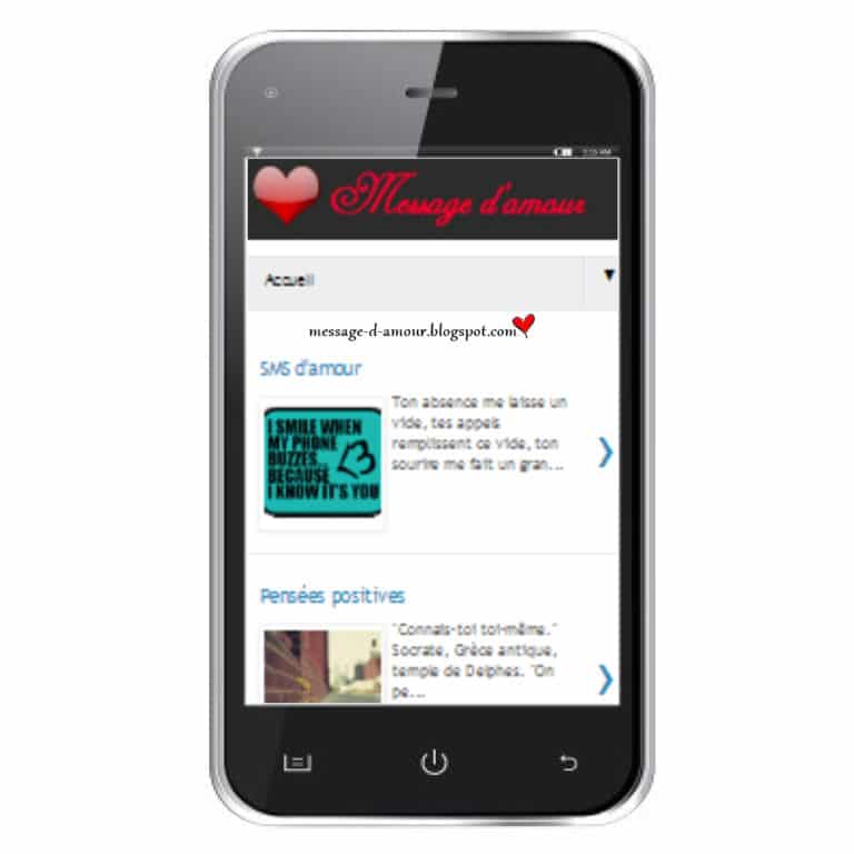 Des SMS d&rsquo;amour