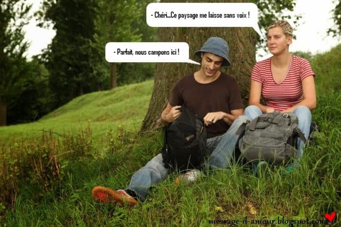Blagues sur les couples - Message d'amour