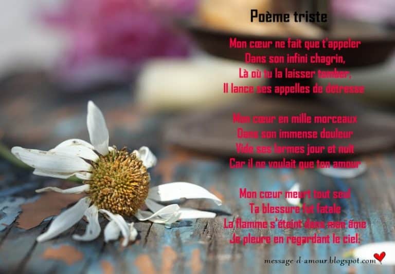 Poèmes de déception sentimentale Message d�amour
