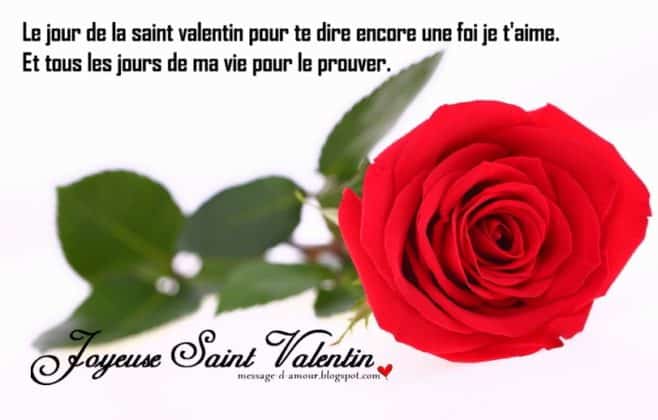 Joyeuse Saint Valentin ma chérie - Message d'amour