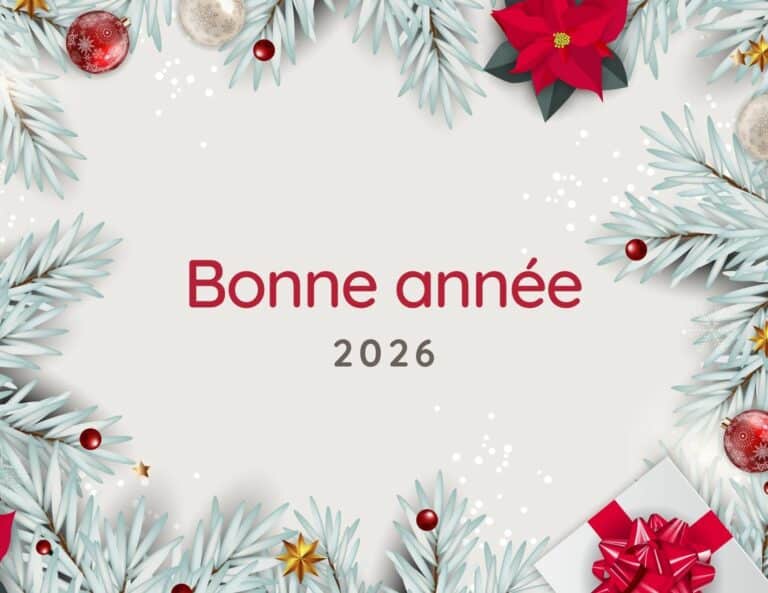 Image de vœux pour souhaiter une bonne année 2026.