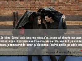 Texte d'amour et message romantique