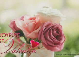 Carte Saint Valentin bouquet de fleurs