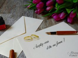 Lettre de demande en mariage amour