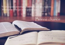 Bonne chance pour les examens