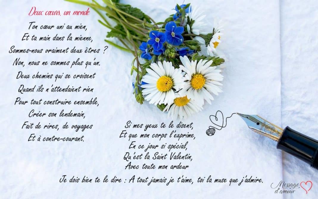 Poèmes romantiques pour la Saint Valentin - Message d'amour