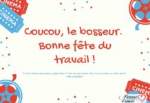Rouge et Bleu Film Bandes et Billet Fête du travail Carte