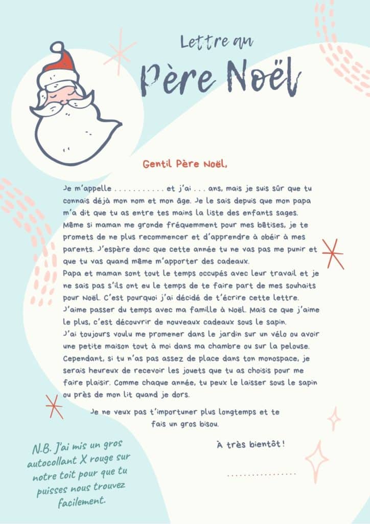 Lettre au père Noël : des modèles de lettres gratuites - Message d'amour