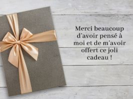 Remerciement pour un cadeau