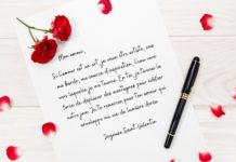 lettre pour la Saint-Valentin