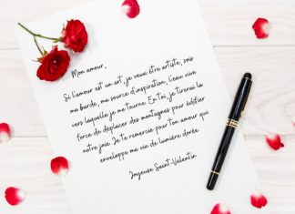 lettre pour la Saint-Valentin