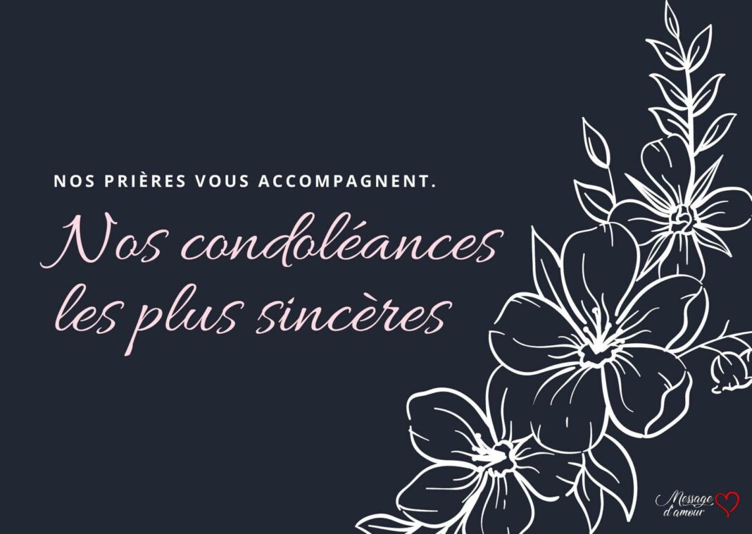 message pour souhaiter les condoléances