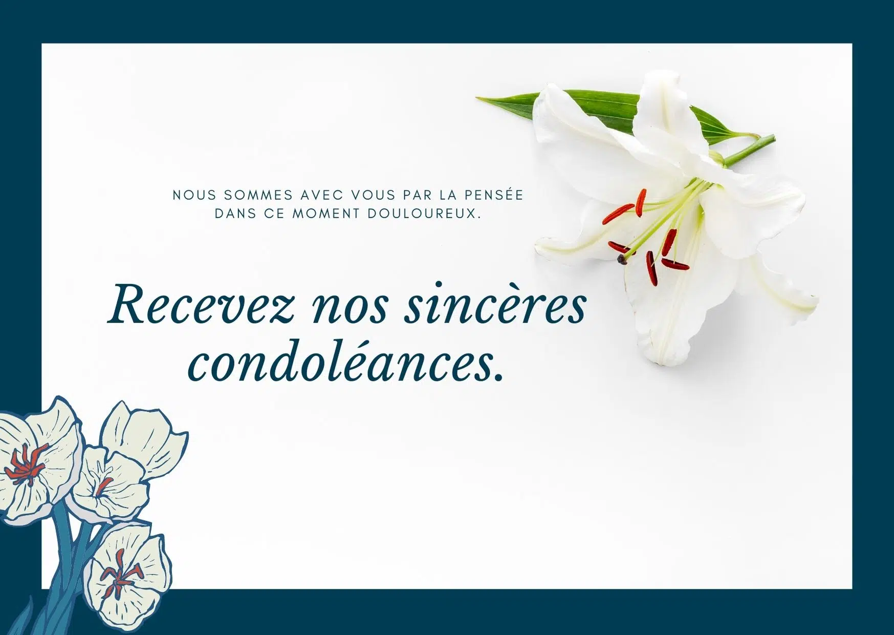 Condoléances Carte