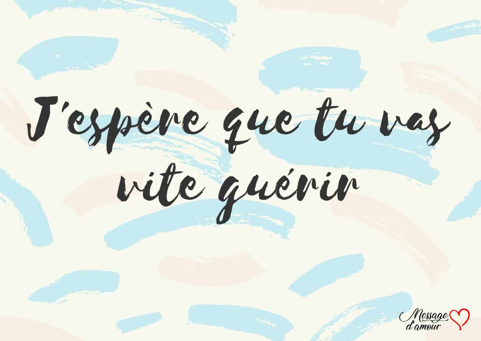 Messages de bon rétablissement - Message d'amour