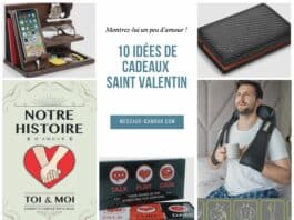 Montage photo d'idées de cadeaux saint valentin homme