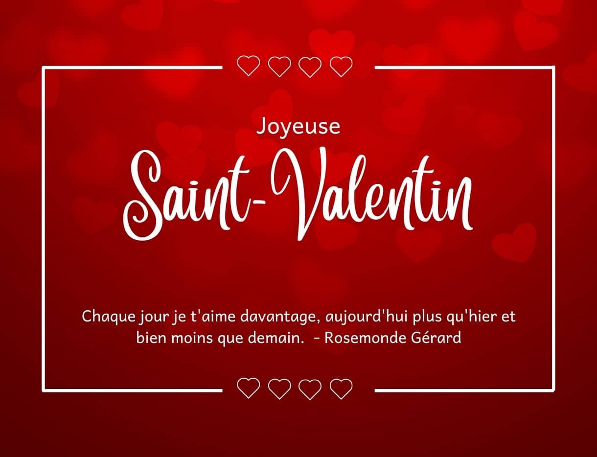 carte rouge citation saint valentin