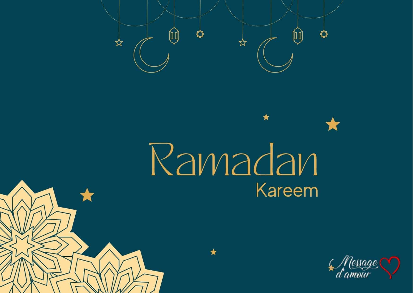 carte ramadan mubarak