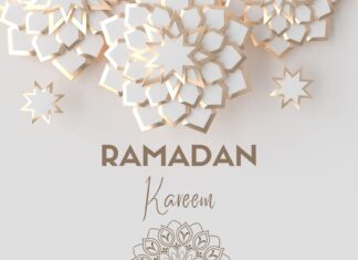 elegante carte voeux Ramadan Kareem