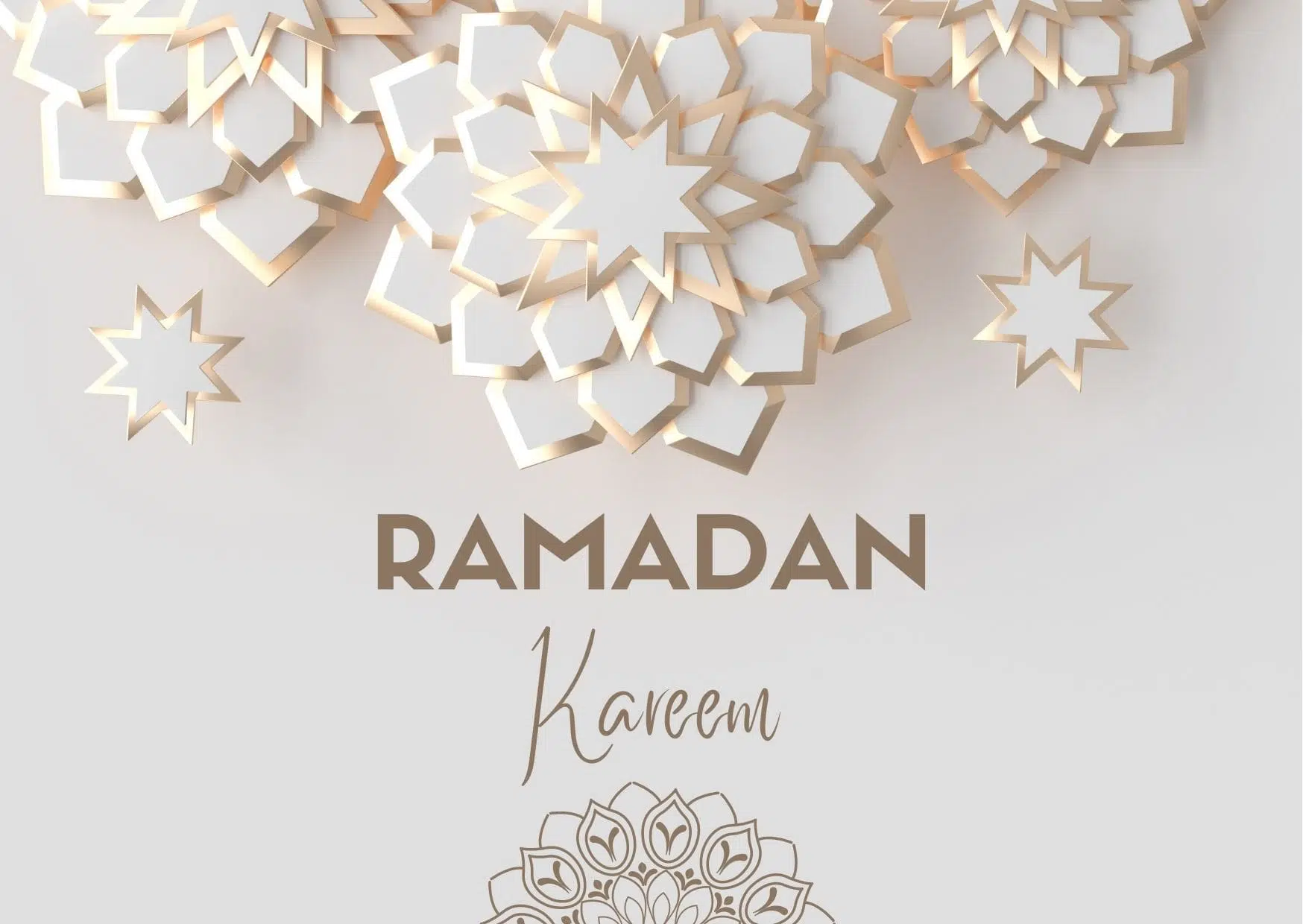 elegante carte voeux Ramadan Kareem