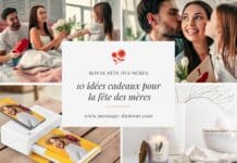 Montage de conseils pour les cadeaux fête des mères