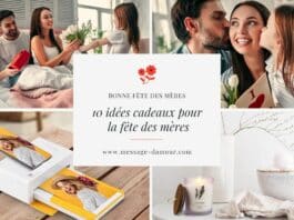 Montage de conseils pour les cadeaux fête des mères