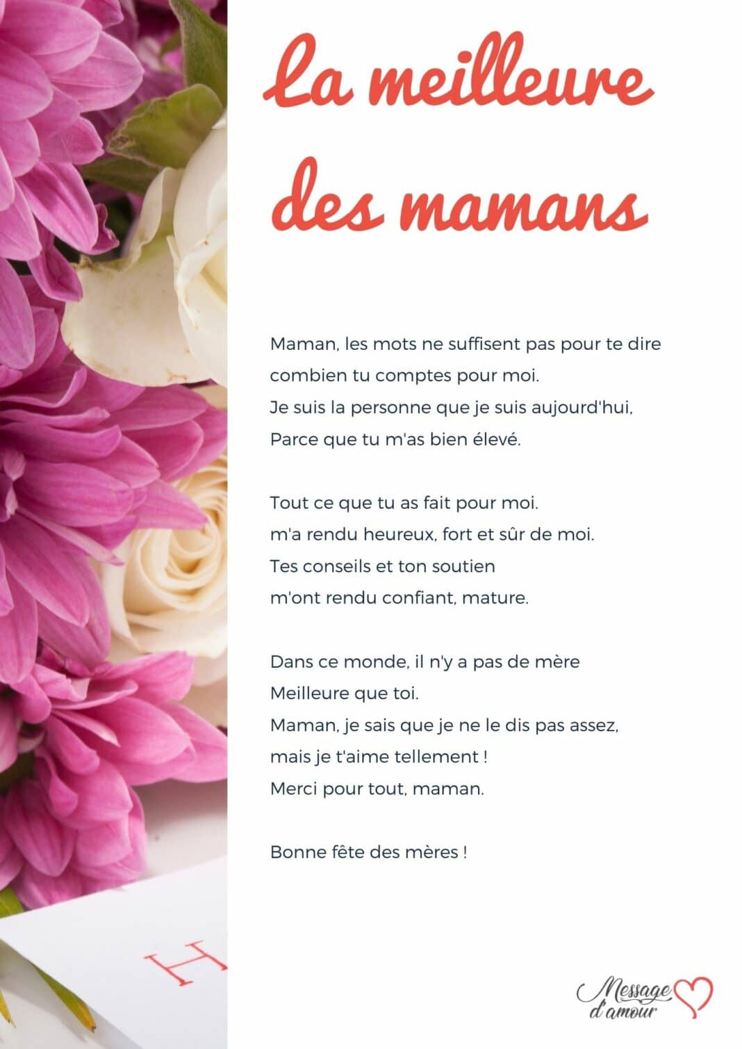 Les Plus Beaux Poèmes Pour La Fête Des Mères Message D Amour