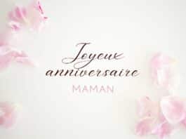 Joyeux anniversaire maman carte rose