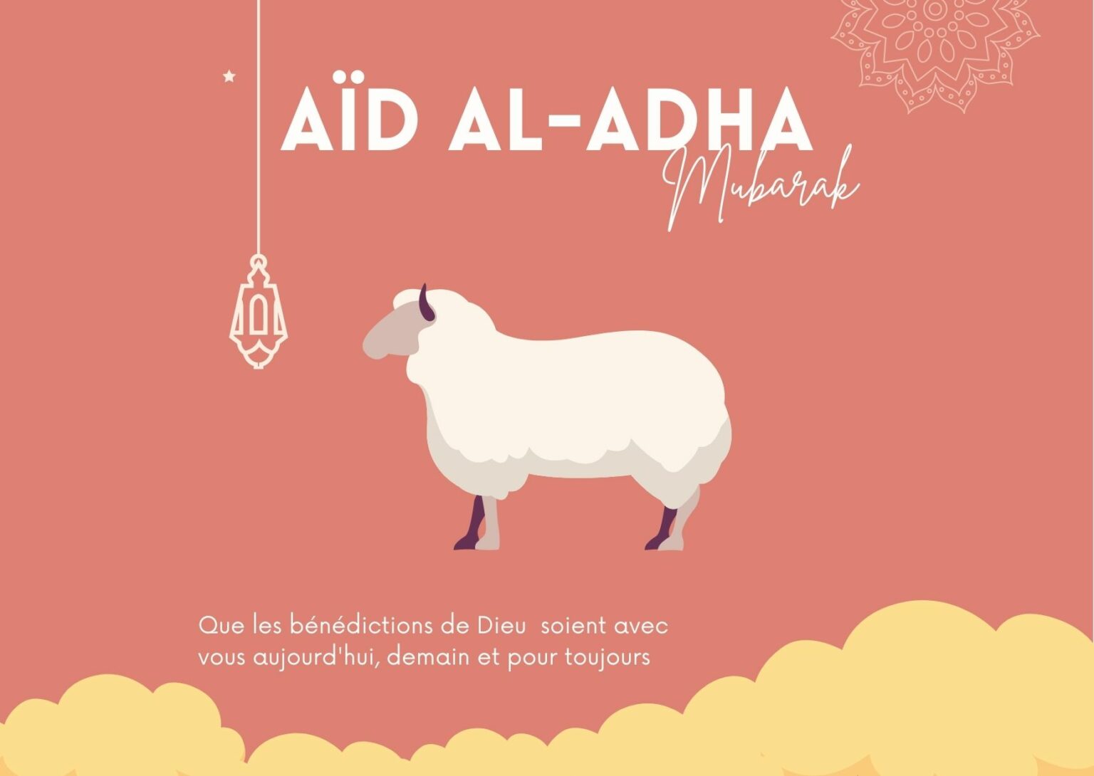Cartes de vœux pour Aïd ElAdha Message d'amour