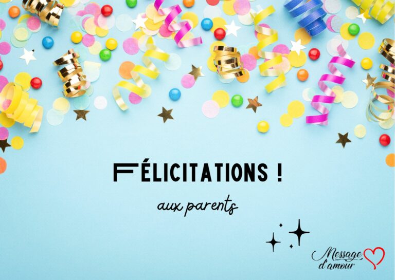 Félicitations aux parents