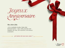 carte joyeux anniversaire ma fille