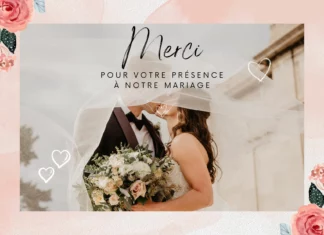 Merci pour votre présence à notre mariage