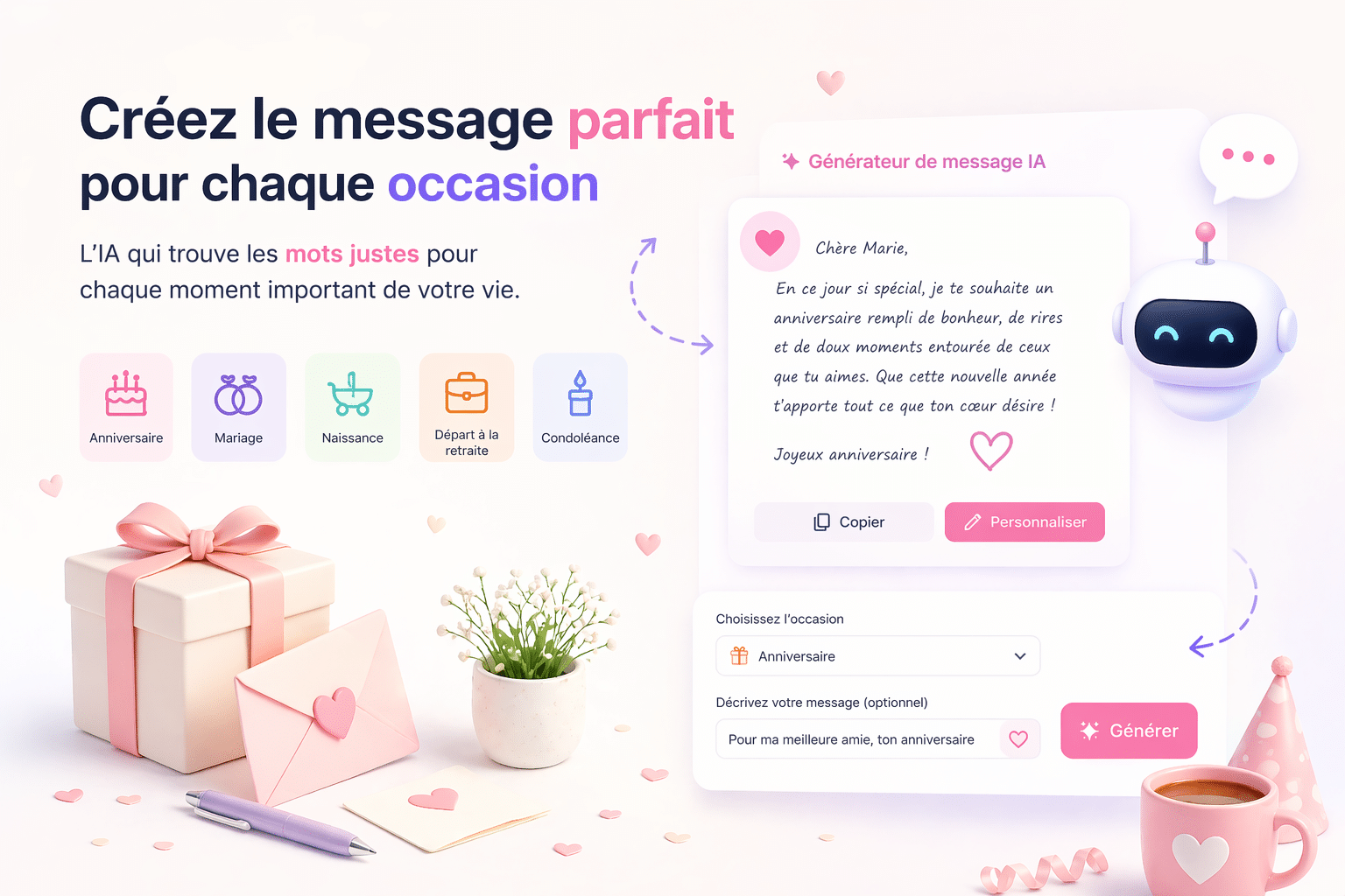générateur de texte IA Message d’amour